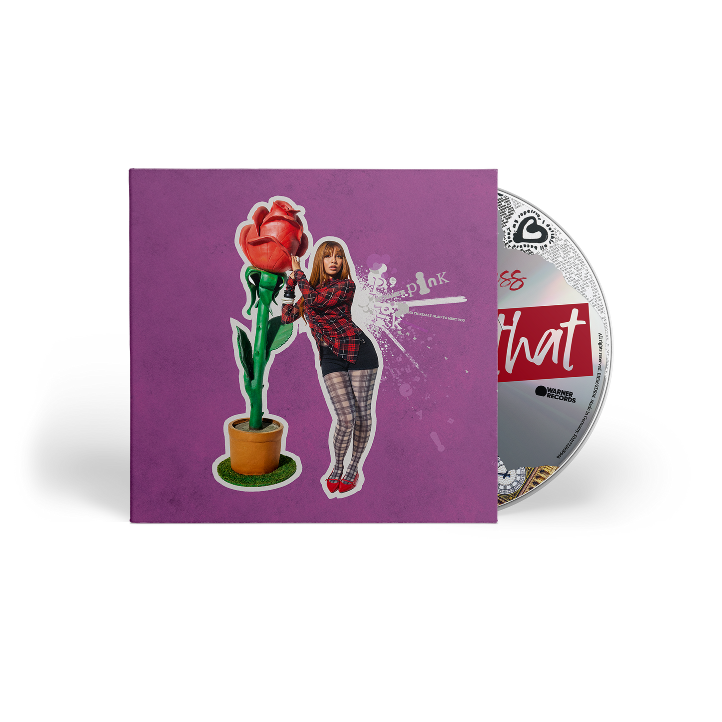 CD jewelcase avec cover alternative rose et un booklet de 12 pages